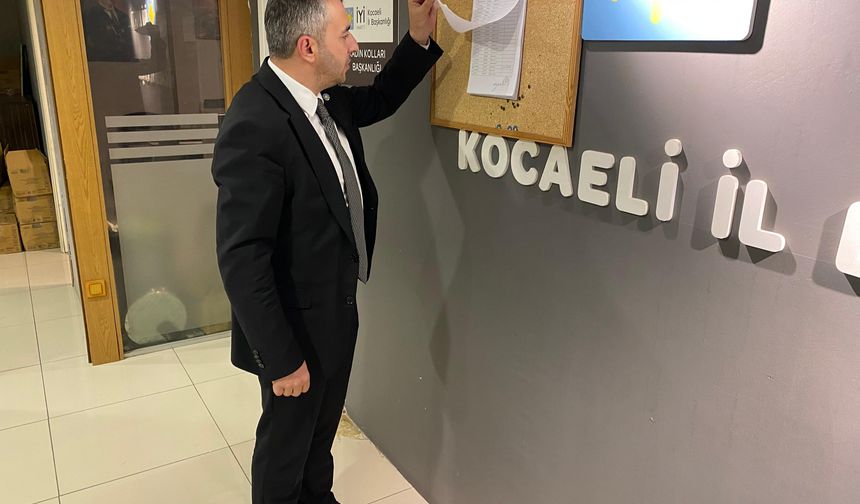 İYİ Parti Kocaeli İl Delege Listesi Askıya Çıktı