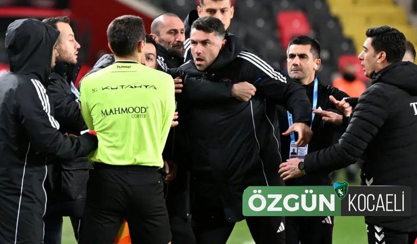 Kocaelispor Maçında Saha Kenarı Karıştı