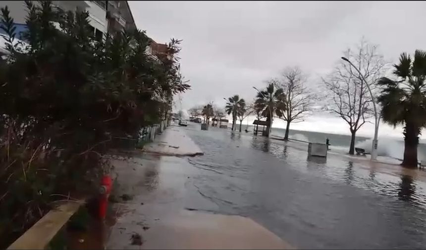 Kocaeli’de Deniz Yolu Yuttu, Esnaf Dükkâna Hapsoldu