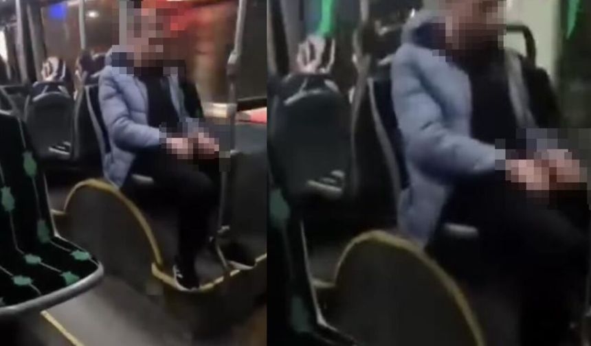 Halk Otobüsünde Cinsel Organını Teşhir Etti