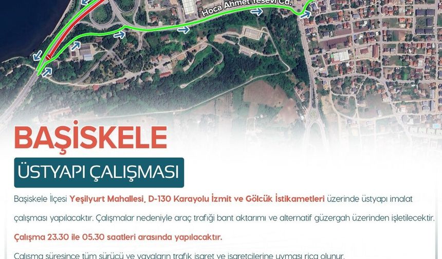Başiskele’de Gece Trafiğine Düzenleme