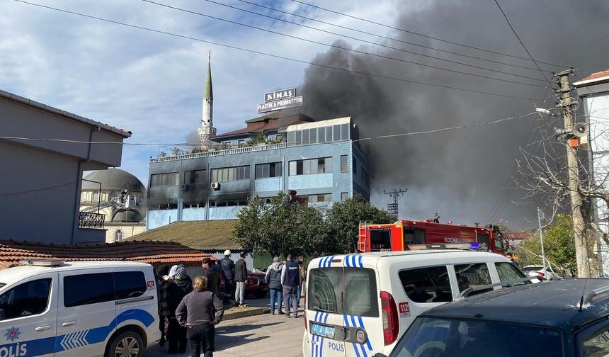 Kocaeli'deki Fabrikada Yangın Çıktı!