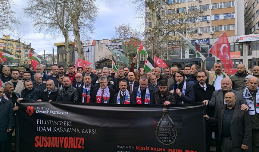 Fevziye Camii’nde Filistin için tek ses: “Soykırıma dur de”