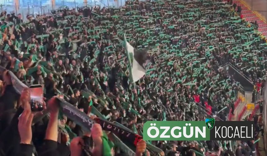 Rams Park’ta “Hodri Meydan” sesleri: Kocaelispor taraftarı deplasmanda sahnede