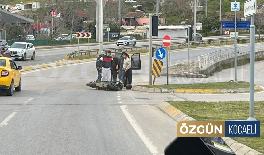 Umuttepe Yolunda Motosiklet Kazası!