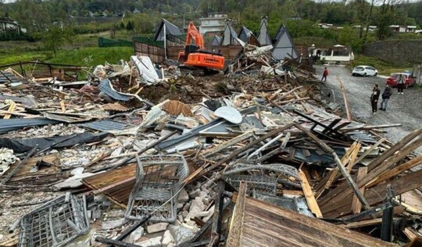 Sapanca’daki Cinayetin Ardından Bungalovlar Yıkıldı