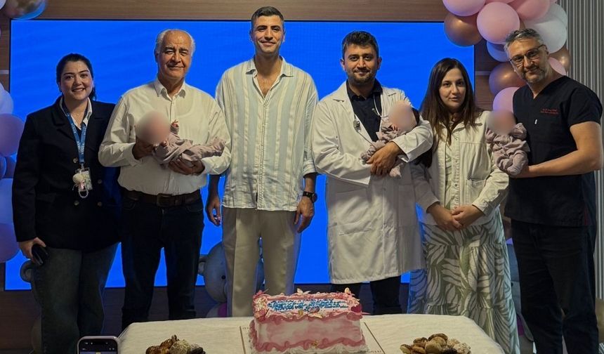 Konak Hastanesi'nde Üçüz Bebekler Sağlıkla Taburcu Edildi
