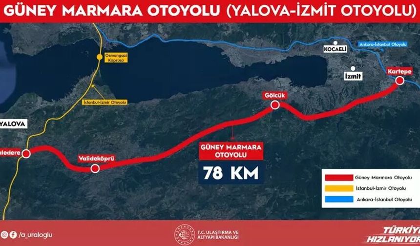 Aylardır Bekleniyordu, Güney Marmara Otoyol Projesi Meclise Geliyor!