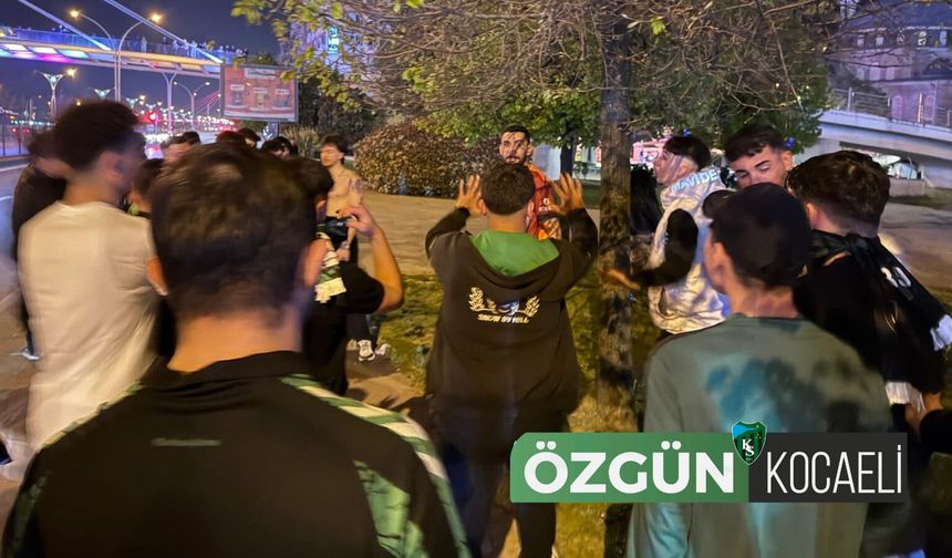 Araçlar durduruldu, GS bayrakları yakıldı, polis müdahale etti