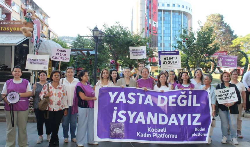 Kocaeli Kadın Platformu Karısını Bıçaklayan Caniyi Protesto Etti!