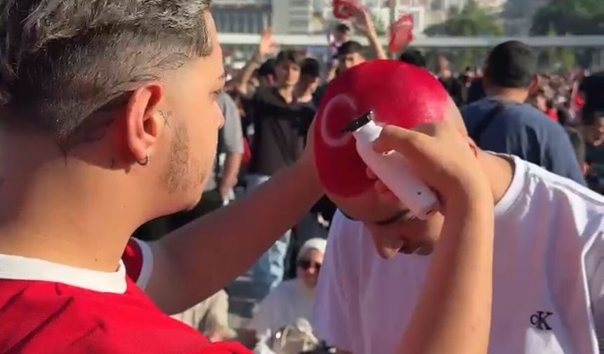 Kafasına Türk Bayrağı çizdirdi, sonuç hüsran oldu