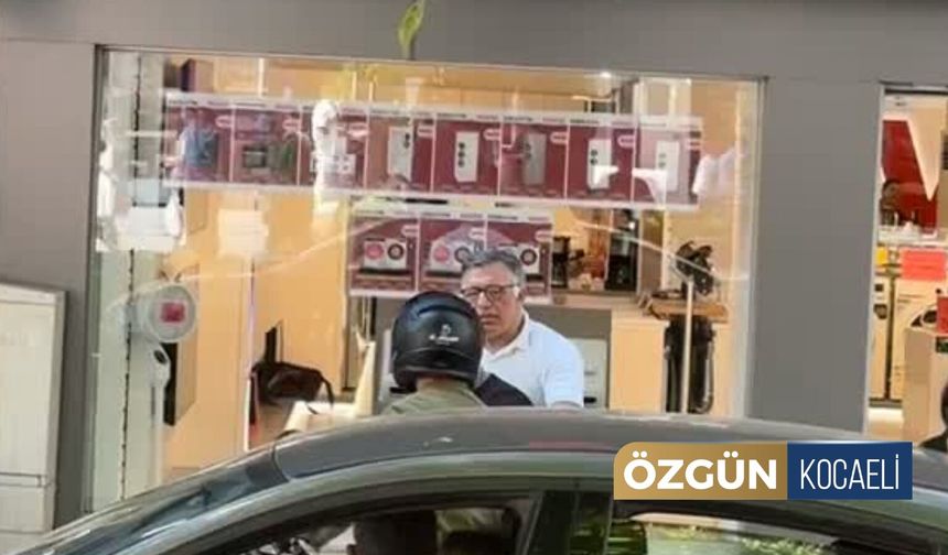 İzmit çarşıda esnaf ile motorlu kurye arasında gerginlik