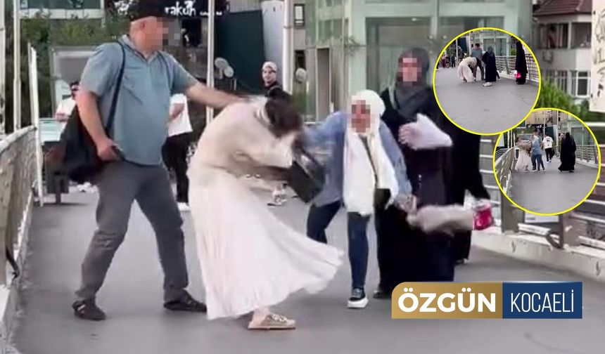 Halkevi Köprüsünde Olay! Kadını Saçından Çekip Dövdü