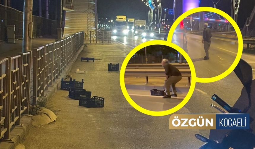 İzmit D-100’de gazetecilerden hızlı refleks