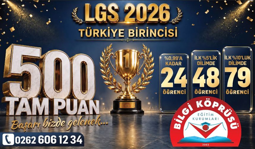 Bilgi Köprüsü’nden LGS’de 500 tam puan