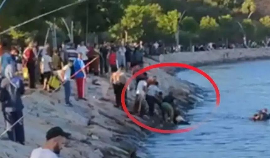 Darıca Sahili’nde korku dolu anlar