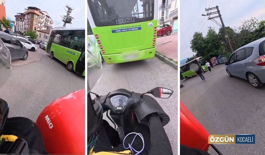 Kocaeli'de Motosikletli Şahıs Ortalığı Karıştırdı