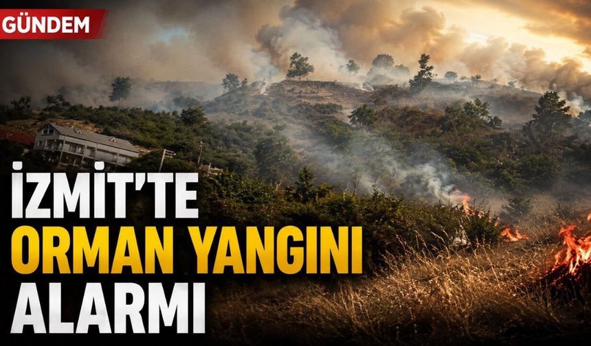 İzmit’te orman yangını alarmı