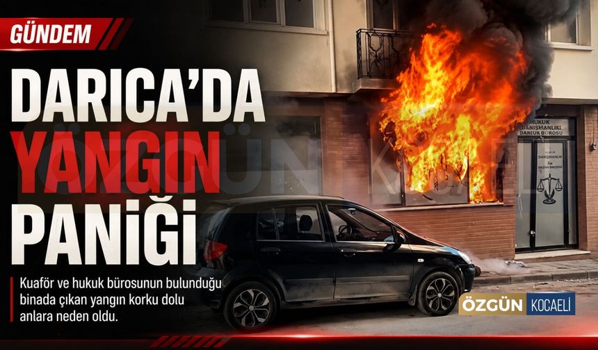 Darıca'da binadan alevler yükseldi