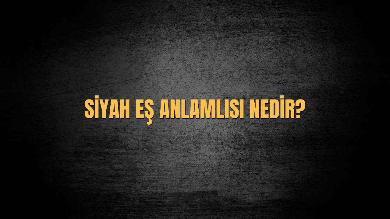 Siyah Es Anlamlisi Nedir