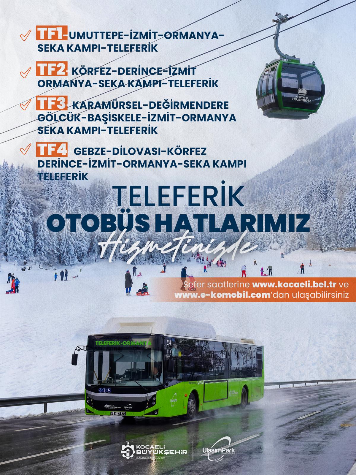 Kartepe Teleferik Otobüs Seferleri