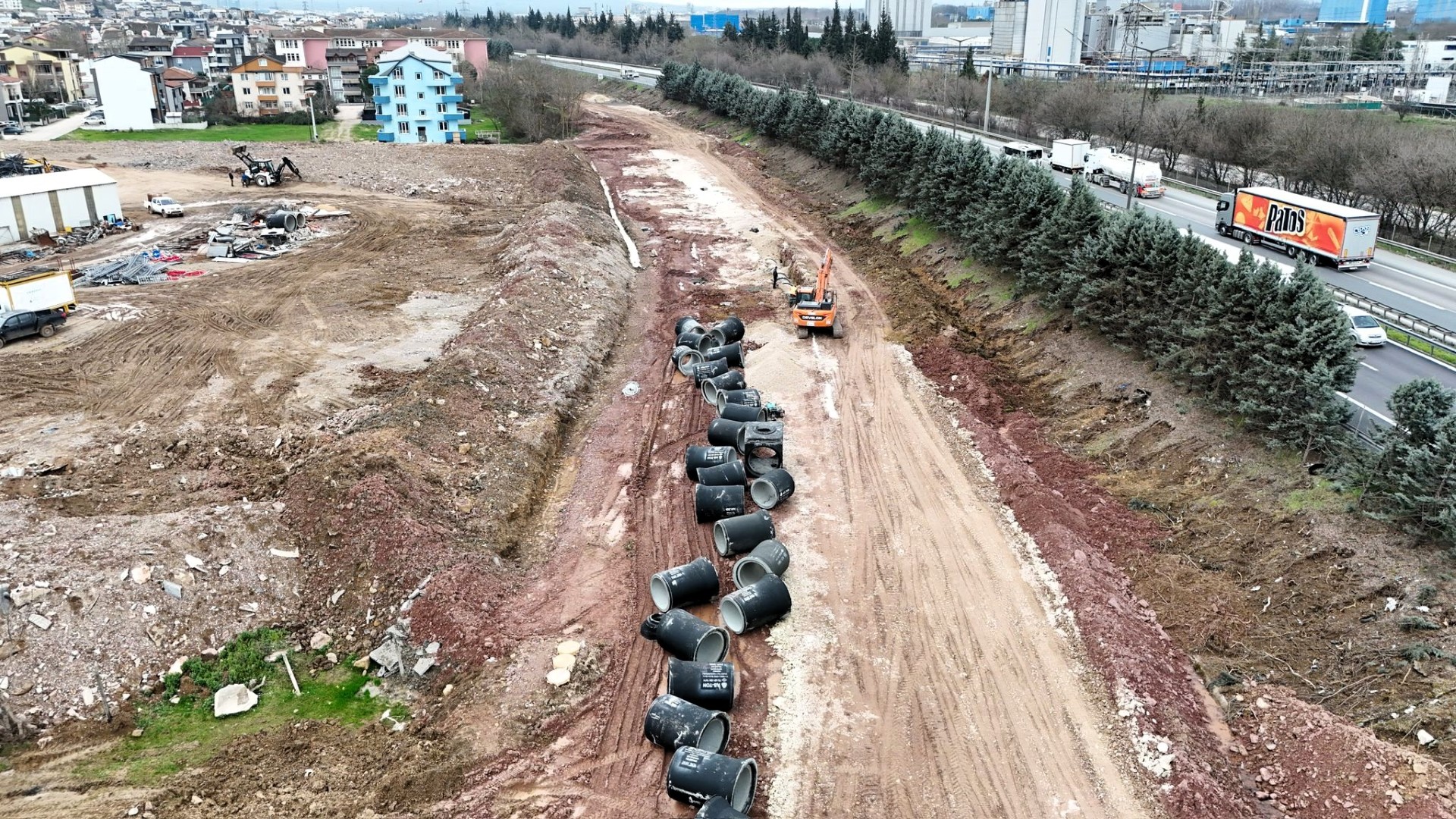 Alikahya Tem Bağlantı Yolu'nda Çalışmalar Tam Gaz (1)