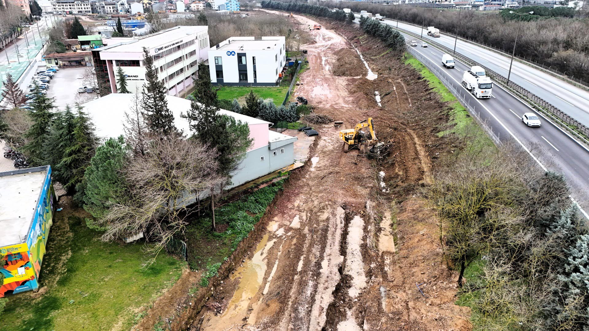 Alikahya Tem Bağlantı Yolu'nda Çalışmalar Tam Gaz (2)