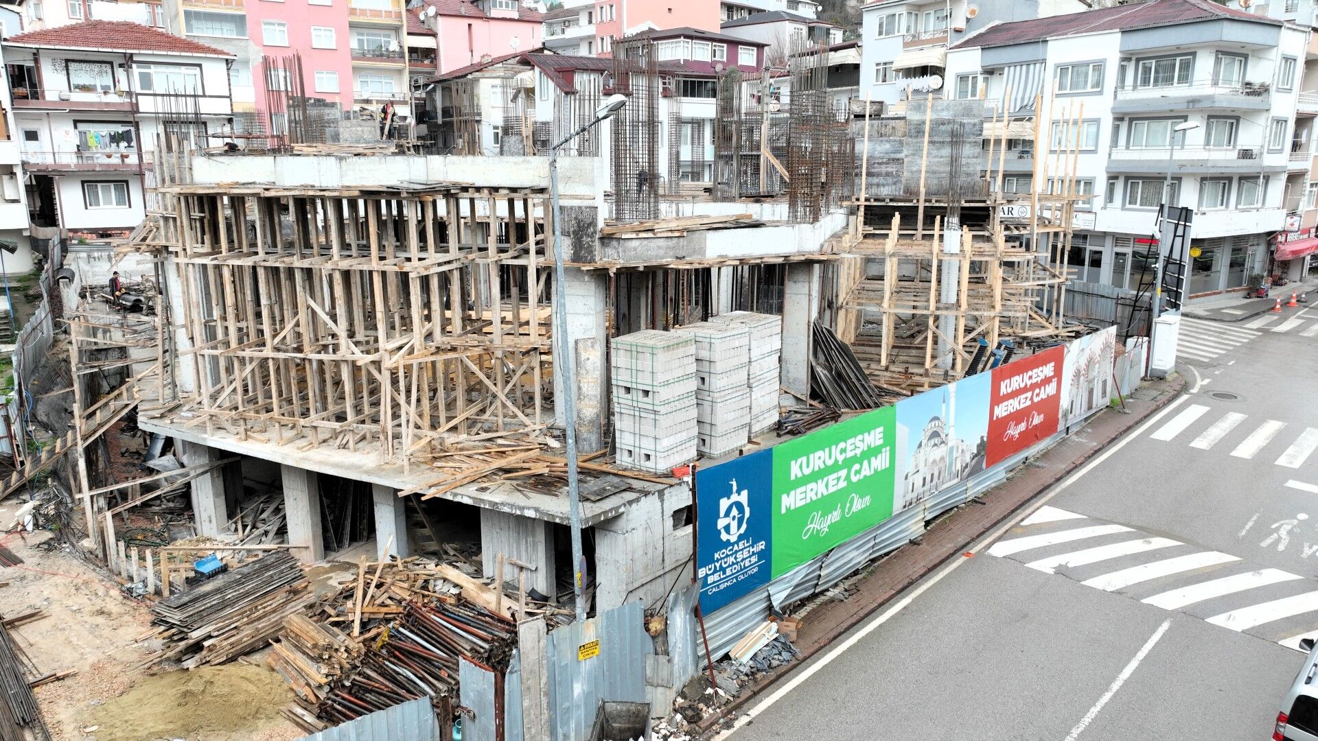Yeni Kuruçeşme Merkez Camii Şekillenmeye Başladı (3)
