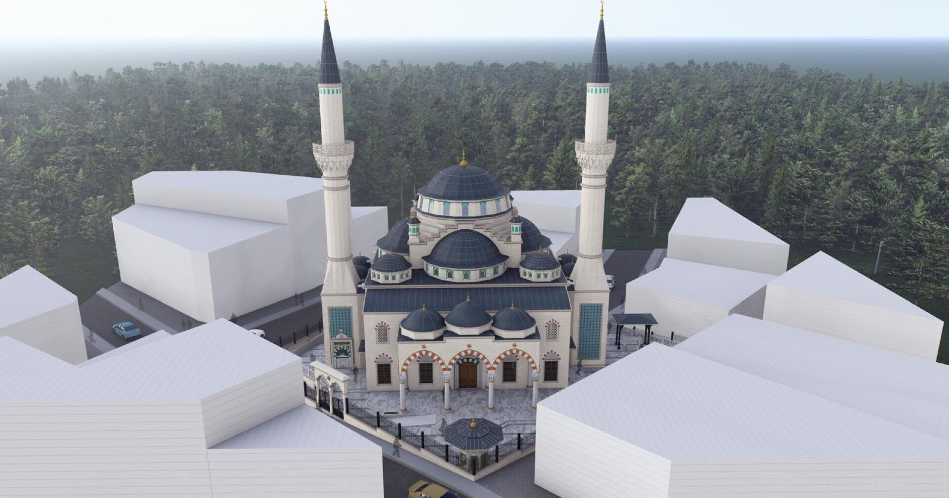 Yeni Kuruçeşme Merkez Camii Şekillenmeye Başladı (4)