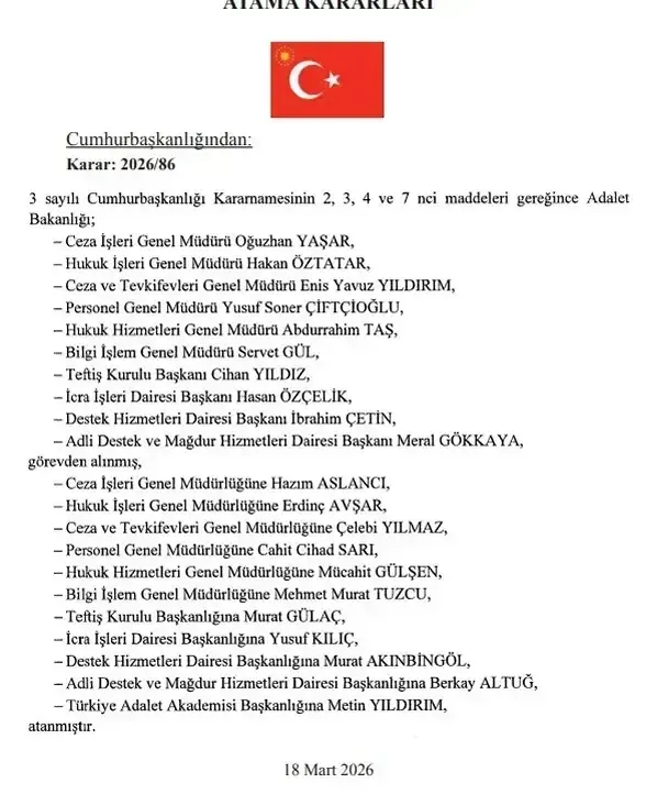 Atama Kararlari Resmi Gazetede Bircok Bakanlikta Gorev Degisimi 2
