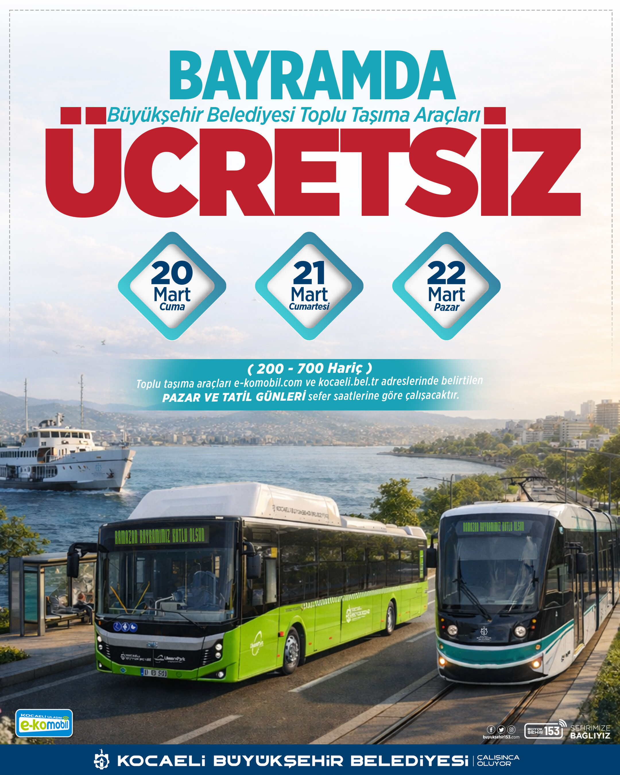 Ramazan Bayramı'nda Toplu Ulaşım Ücretsiz (5)