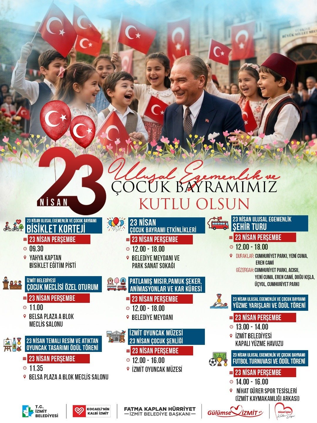 23 Nisan Coşkusu İzmit’te Doyasıya Yaşanacak