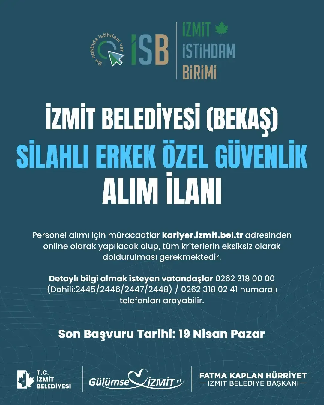 Zmit Belediyesi Silahli Ozel Guvenlik Personeli Alimi Yapacak 2 Kocaeligundem 2