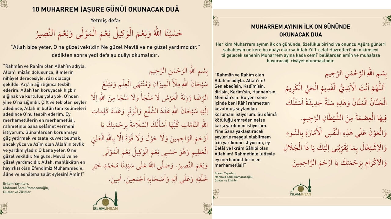 Aşure Günü Yapılacak Dualar