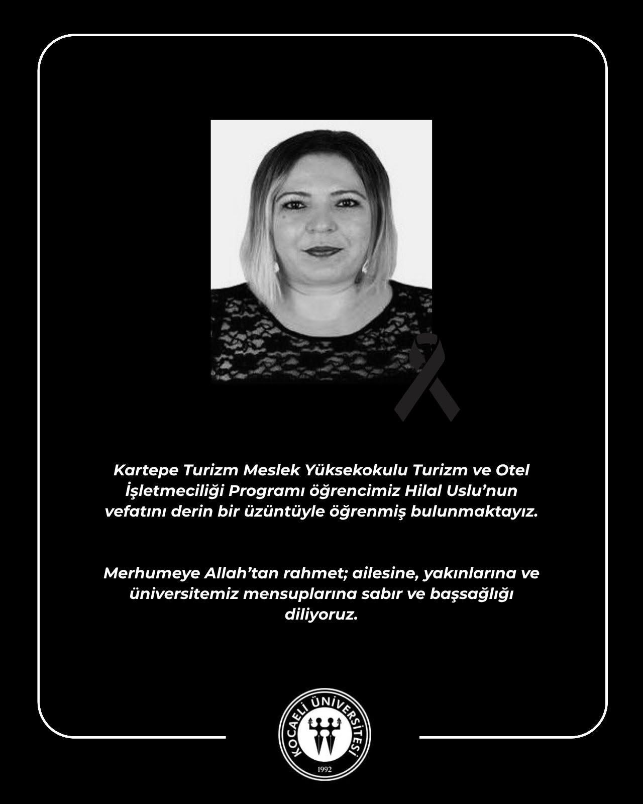 Kocaeli Üniversitesi Öğrencisi Hayatını Kaybetti Hilal Uslu