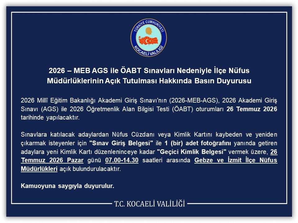 2026 – Meb Ags Ile Öabt Sınavları