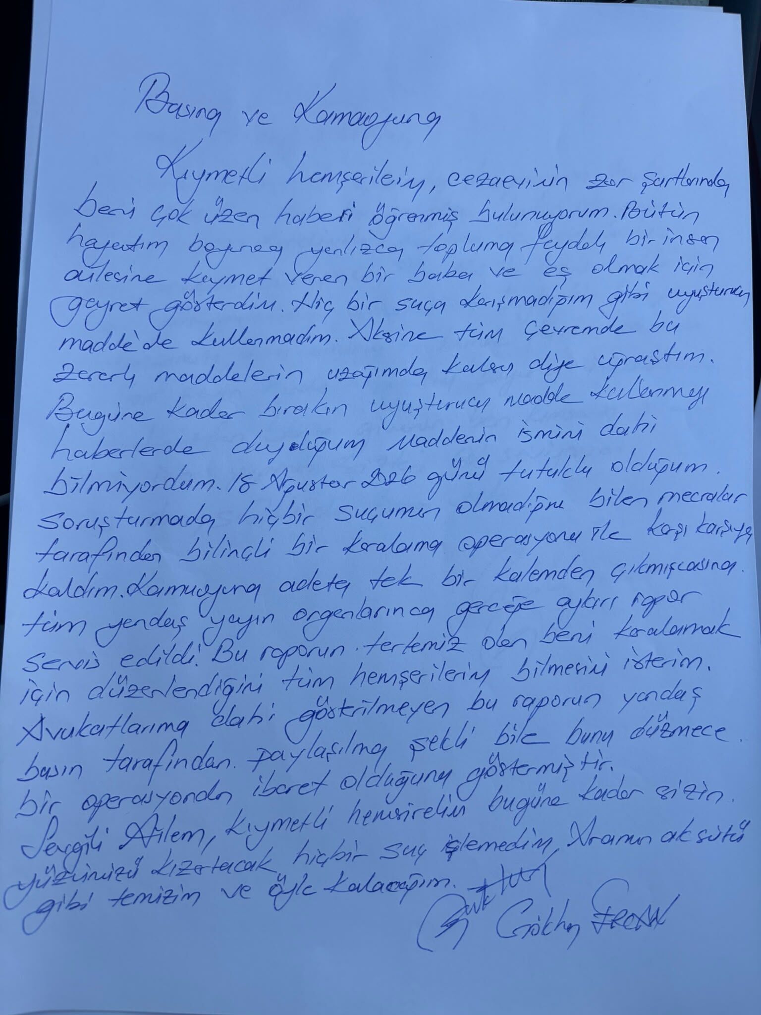 Gökhan Ercan: "Anamın ak sütü gibi temizim"